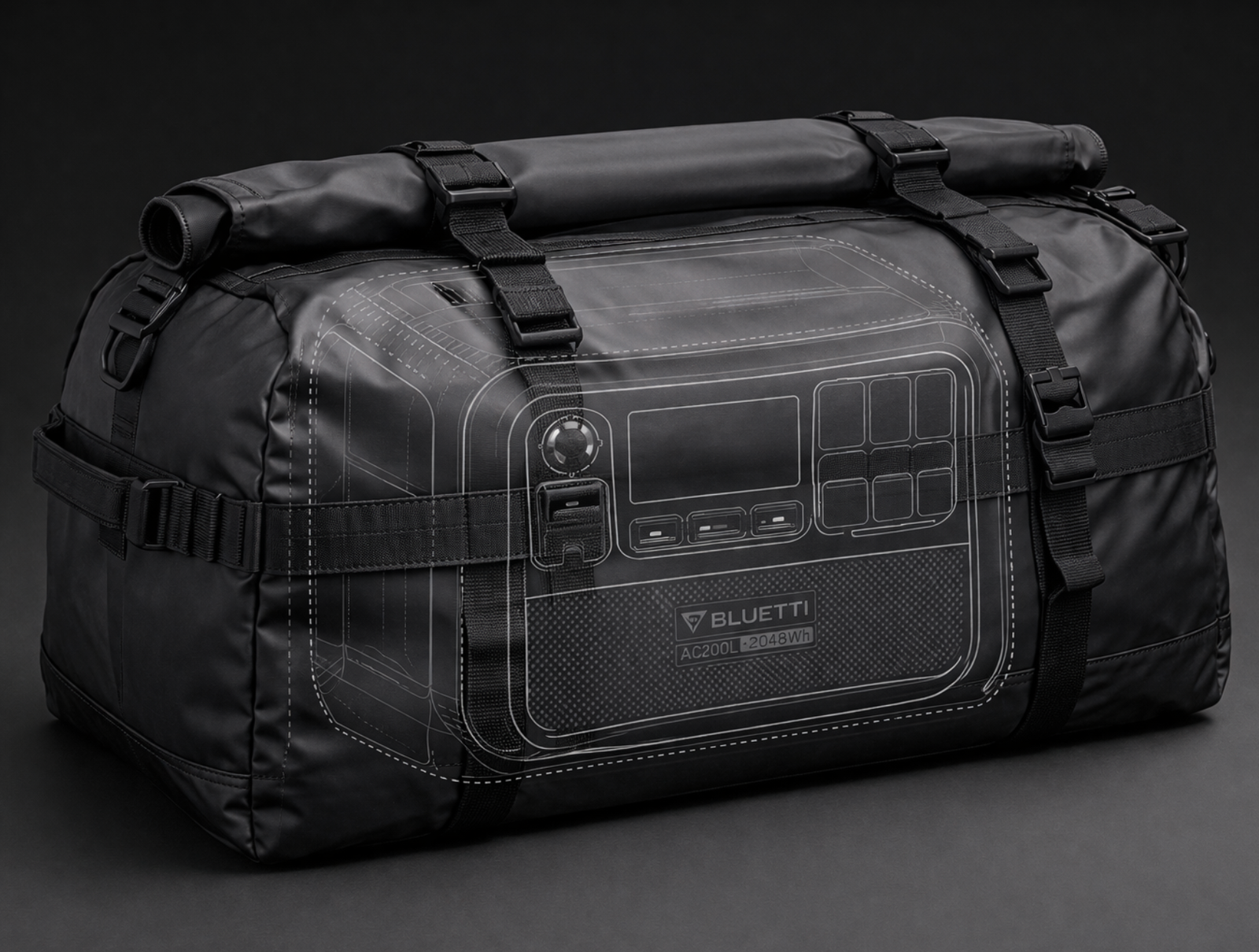 BLUETTI AC200L Portable Powerstation | 2,400W / 2,048Wh with EMP Protected Dry Duffel Bag